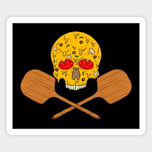 Pizza Skull and Bones Magnet